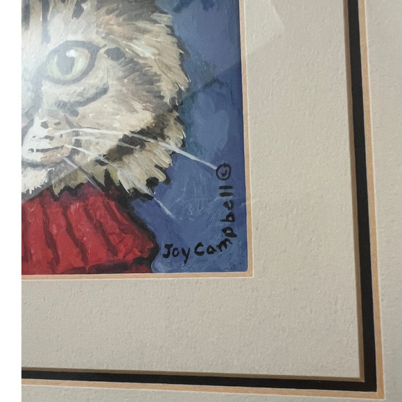 "Cool Cat", Framed Print of Cat by Joy Campbell - Picture 3 of 5